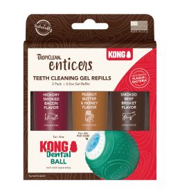 KONG GELES LIMPIADORES DIENTES PACK PARA DENTAL KONG BALL