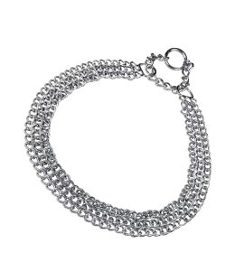 COLLAR TRIPLE 2mm ACERO CROMADO 