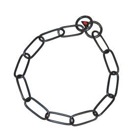 COLLAR ESLABON LARGO INOX. NEGRO 