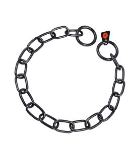 COLLAR ESLABON SEMI-LARGO 3mm INOX. NEGRO 