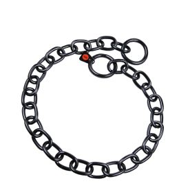 COLLAR ESLABON SEMI-LARGO 4mm INOX.NEGRO 