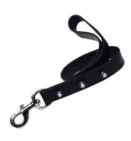 CORREA PIEL NEGRA 1 FILA PINCHOS 